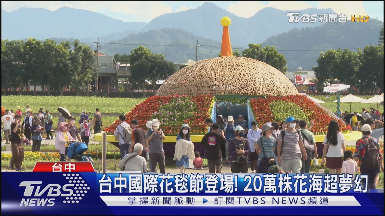台中國際花毯節登場! 20萬株花海超夢幻