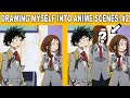Drawing Myself Into Three Anime Screen Captures 2