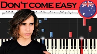 Isaiah - Don&#39;t Come Easy - Australia 2017 - Piano tutorial - How to play
