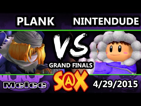 S@X - Nintendude (Ice Climbers) Vs. Plank (Sheik) SSBM Grand Finals - Smash Melee