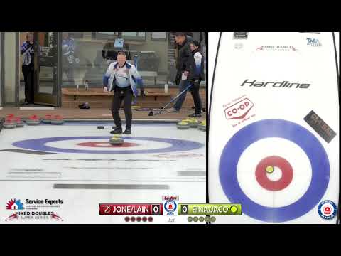 Jones Laing vs  Einarson Jacobs   QUARTERS   Service Experts Shoot Out   Mixed Doubles Super Series