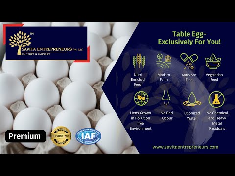 White table eggs - chicken, export only, for human consume, ...