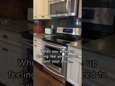 I painted my stove to look like cafe appliance with rust oleum appliance epoxy