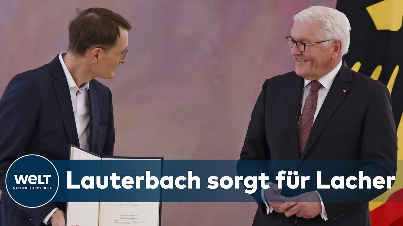 BUNDESREGIERUNG: Steinmeier ernennt die neuen Minister - und dann ist Karl Lauterbach an der Reihe