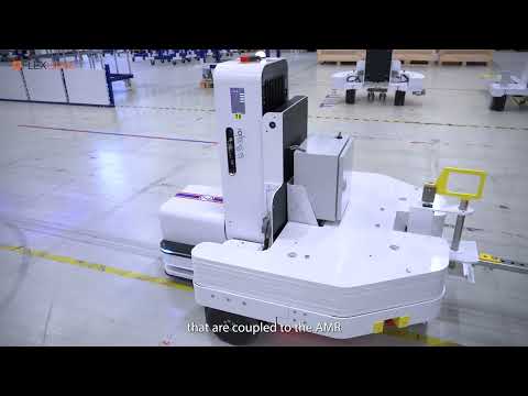 AMR with Towing Load Carrier - A Unique Robotics Solution! | FlexQube