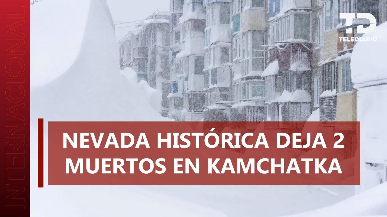 Intensas nevadas dejan al menos dos muertos en la península de Kamchatka, Rusia