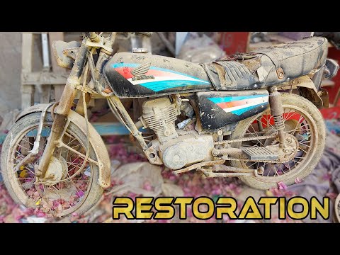 Full Restoration Motorcycle Honda CG-125 Old ruined Bike Restoration