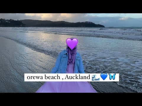 beautiful day at orewa beach, New zealand