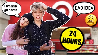 24 HOURS OVERNIGHT IN TARGET CHALLENGE !! 😩 | Walker Bryant