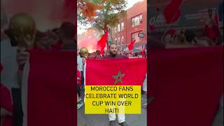 Morocco fans celebrate World Cup win over Haiti