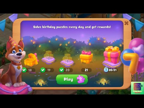 Gardenscapes Birthday Puzzles Solve Complete