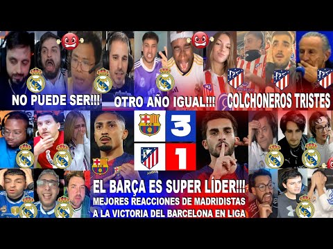 BEST REACTIONS FROM REAL MADRID AND ATLETICO FANS TO BARCELONA 3-1 ATLETICO MADRID - COMEBACK AND...
