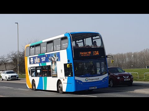 EXPRESS BEAST: Route X34 | MX07HMY/19114 - Stagecoach North East: Dennis Trident 2/ADL Enviro 400