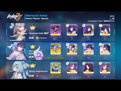 [HI3 SEA] Exalted MA - Aponia (SSS) 39800 - TA, SI, HoRB(SS0)