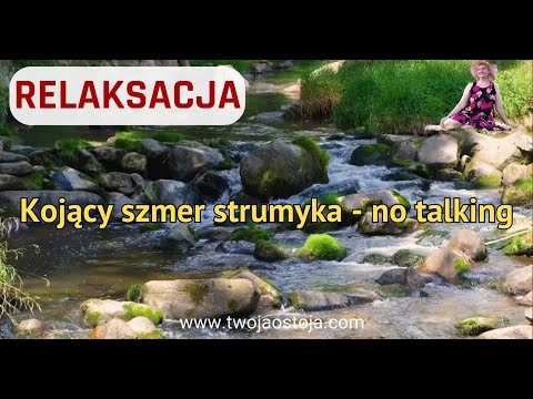 ASMR PL - Kojący szmer strumyka górskiego, dźwięki natury, szum wody, zieleń przyrody, no talking