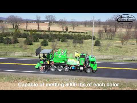 Monster Thermoplastic Line Striper in Action!