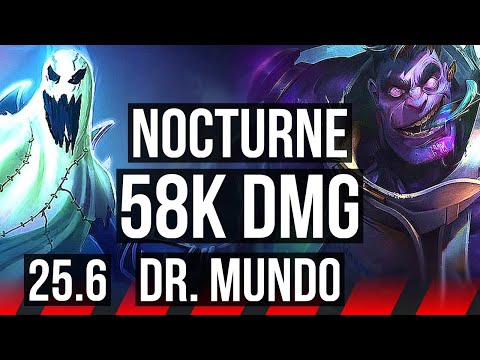 NOCTURNE vs DR. MUNDO (TOP) | 58k DMG, 66% winrate | EUW Master | 25.6