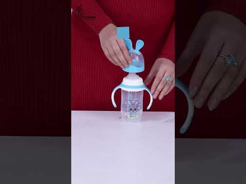 R for Rabbit Bunny Baby Spout Sippy Cup Bottle 240 ML Soft Silicon Spout for Baby 6 Months +