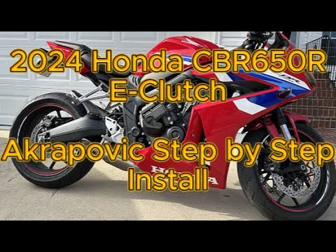 2024/2025 Honda CBR650R (E-Clutch) Akrapovic Exhaust Install + sounds clip - Step by Step Guide