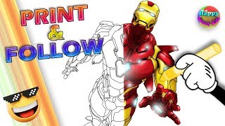 IRONMAN COLORING PAGES TO PRINT 🔵🔶🔴 AVENGERS printable coloring for kids
