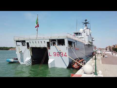 Italian ship San Giusto in Venice.