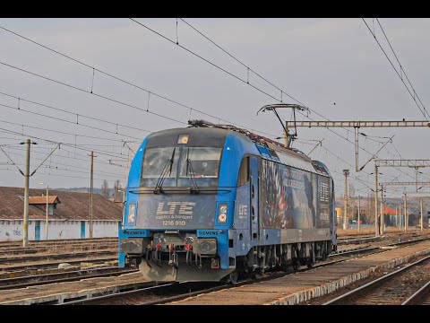 Siemens "Taurus" ES64U4 LTE-Rail 1216 910 passing through Campia Turzii railway station - March 2022