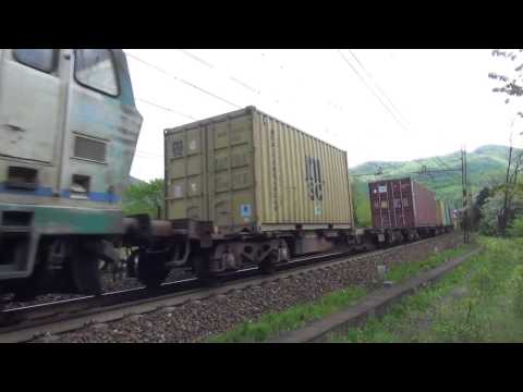 IL SALUTO DELLA TIGRE E.652-082 CON CONTAINERS IN TRANSITO A RIGOROSO.(AL) 15 - 4 - 2017