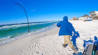 This is Why You SURF FISH In The Dead of Winter! (KBO Folding Ebike)