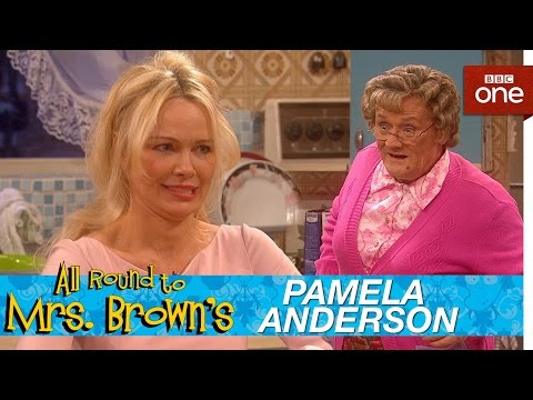 Pamela Anderson in Mrs Brown's kitchen - All Round to Mrs Brown's: Episode 1 - BBC