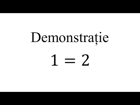 "Demonstrația" egalității 1=2