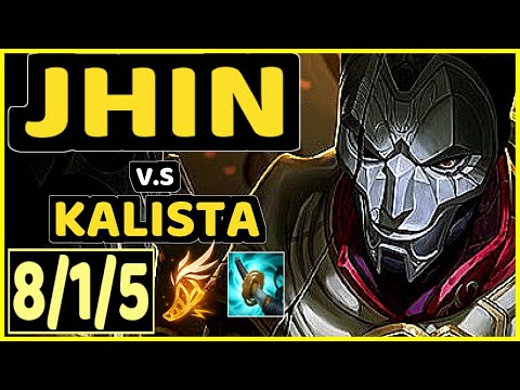 NIXERINO (JHIN) vs KALISTA - 8/1/5 KDA BOTTOM ADC GAMEPLAY - EUW Ranked MASTER