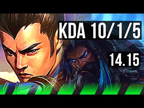XIN ZHAO vs UDYR (JGL) | 10/1/5, 2100+ games, Legendary | EUW Grandmaster | 14.15