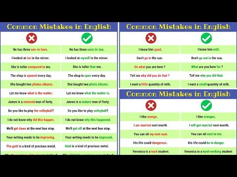 Grammatical Errors: 120 Common Grammar Mistakes in English And How to Avoid Them
