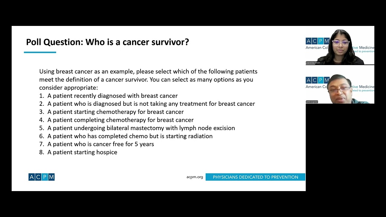 Preventive Medicine Careers in Cancer Survivorship
