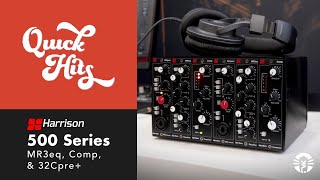 Video thumbnail for Quick Hits: Harrison Audio 32Cpre+, Comp, & MR3eq 500 Series Modules by Vintage King