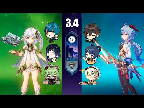 C0 Nahida Double Hydro Hyperbloom & C0 Ganyu Melt | 3.4 Spiral Abyss | Floor 12