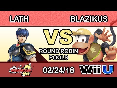 Breakthrough 2 - Lath (Marth) Vs. Blazikus (Diddy Kong) Round Robin Pools - Smash 4