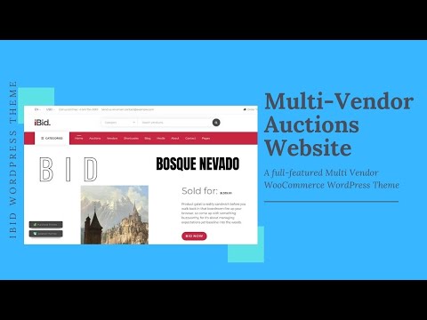 Multi Vendor Auctions Website | WooCommerce Multi-Vendor Theme | iBid WordPress Theme