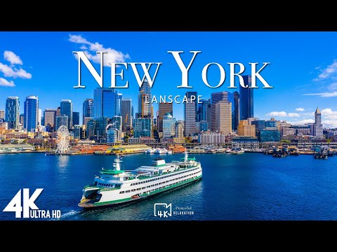 FLYING OVER NEW YORK (4K Video UHD) - Relaxing Music With Stunning Beautiful Nature Film on TV