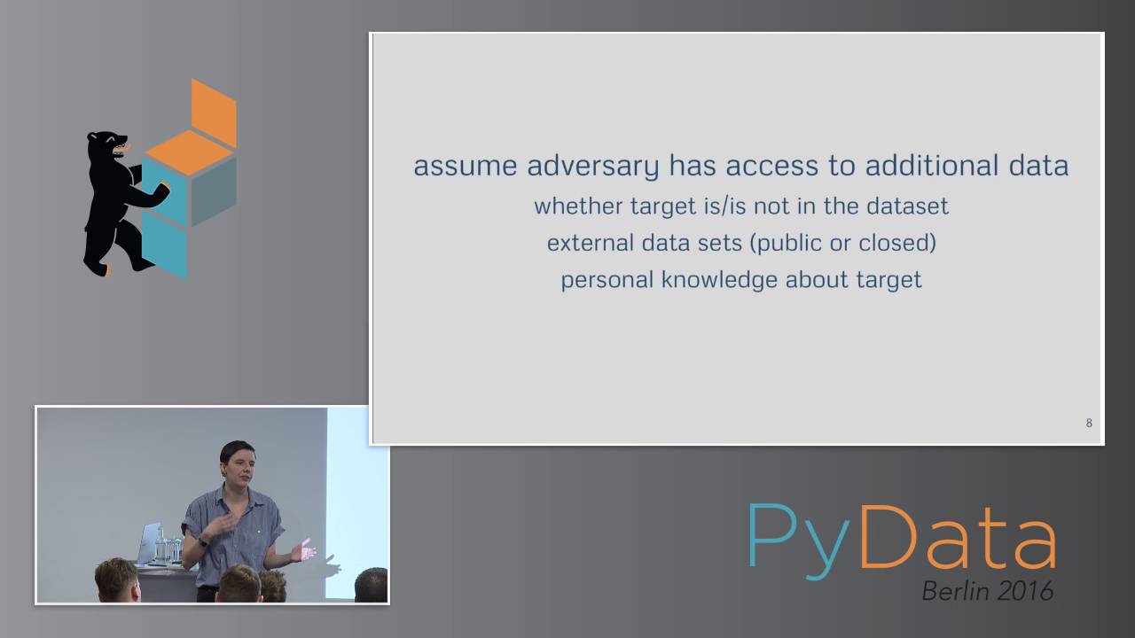 Katharina Rasch: What every data scientist should know about data anonymization | PyData Berlin 2016
