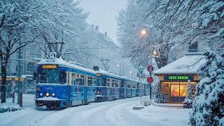 Heavy Snowfall In Zurich City Switzerland❄️🇨🇭Life In Winter Wonderland !