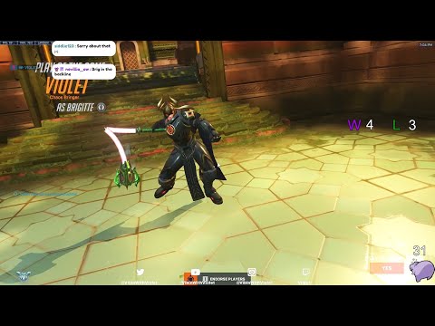 POTG! WHAT 3000+ HOURS OF BRIGITTE LOOKS LIKE ! VIOLET BRIGITTE GAMEPLAY OVERWATCH 2 TOP 500