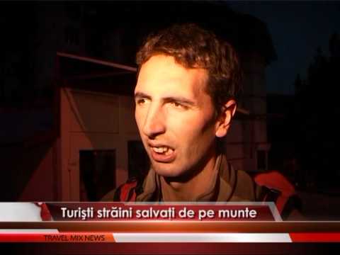 Turişti străini salvaţi de pe munte – VIDEO