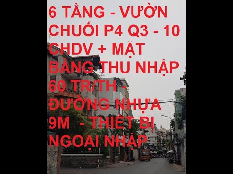 Bán nhà 6 tầng 10 CHDV Vườn Chuối 60 tr/th 50m2 giá rẻ chỉ 12.5 tỷ