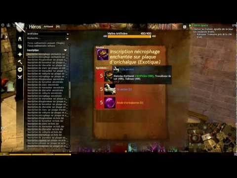 comment augmenter son niveau d'artisanat gw2