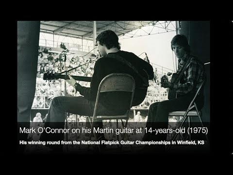 Mark O'Connor on his Martin guitar at 14-years-old (1975) - Crossing Bridges memoir