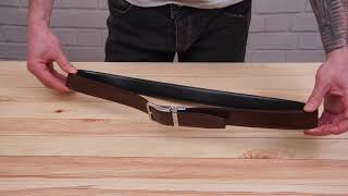 Ремінь чоловічий з затемненою пряжкою та чорною вставкою 20284 Vintage чорний