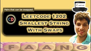 YouTube video 'Smallest String With Swaps | Leetcode 1202 | Union Find Application  | Live coding session'