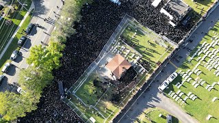 Drone: Levaya of Skulener Rebbe in Monsey | מסע הלויה במאנסי - אדמו״ר מסקולען זצוק״ל