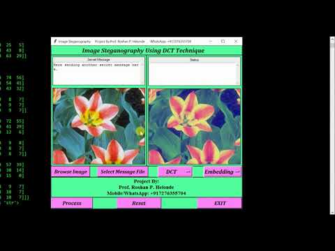 Dct Based Image Steganography Using Python Project Source Code Ieee Based Project